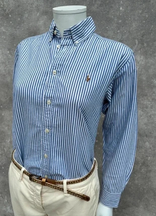 Chemise Ralph Lauren à Rayure Blanche / Bleu - Cavalier Premium - Taille S, marca: Ralph Lauren, estado: Muito bom, tamanho: S / 36 / 8, €54.90, €58.35 inclui Proteção do Comprador