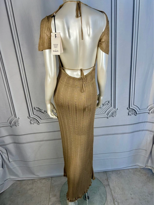 Robe longue maille Ba&sh Bronze T.2 / M neuve - photo numéro 11