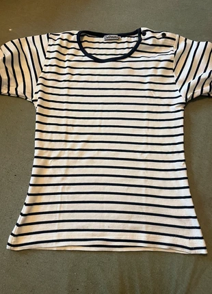 T-shirt marinière rayée (blanc/bleu), marque: DELMAR, état: Très bon état, taille: XS / 34 / 6, 5,00 €, 5,95 € Protection acheteurs incluse