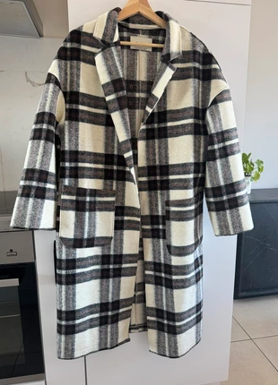 Manteau long Stradivarius à carreaux, marque: Stradivarius, état: Très bon état, taille: M / 38 / 10, 5,00 €, 5,95 € Protection acheteurs incluse