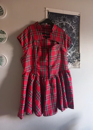 Mooi jurkje met school girl print, marque: Shein Curve, état: Neuf sans étiquette, taille: 4XL / 48 / 20, 7,50 €, 8,58 € Protection acheteurs incluse