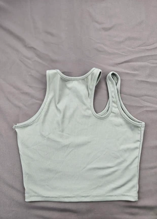 Crop top asymétrique vert clair Shein S, brand: Shein, condition: Good, size: S / 36 / 8, €2.00, €2.80 includes Buyer Protection