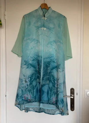 Robe marque coréenne turquoise XXXL, brand: non connue, condition: Very good, size: XXXL / 46 / 18, €5.00, €5.95 includes Buyer Protection