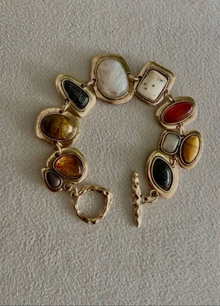 Boho-Chic Vintage-Inspired Golden-Tone Geometric Beaded Bracelet with Colorful Synthetic Crystals, brand: Gorgeous, condition: New without tags, £13.00, £14.35 includes Buyer Protection