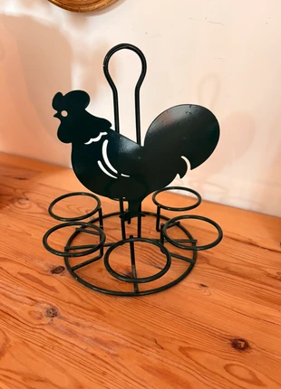 🥚 Porte-œufs en métal vert bouteille – motif poule – vintage campagne chic, marque: brocante, état: Très bon état, 6,00 €, 7,00 € Protection acheteurs (Pro) incluse