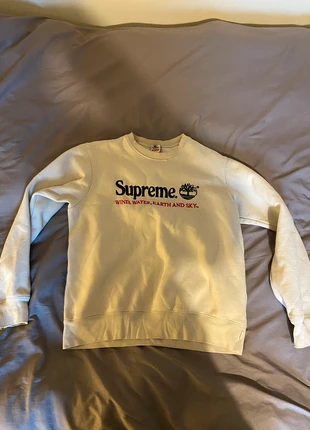 Supreme x timberland crew neck, brand: Supreme, condition: Very good, size: S / 8, £65.00, £68.95 includes Buyer Protection