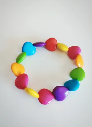Bracelet multicolore à petits cœurs, brand: Bijoux Brigitte, condition: New without tags, €2.00, €2.80 includes Buyer Protection