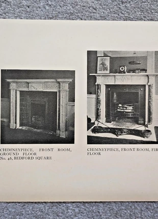 Chimneypieces at 46 bedford square, london - antique print - 1914, brand: NO LABEL, condition: Good, £8.99, £10.14 includes Buyer Protection Pro