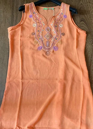 Last Woman - Embroidery orange Beautiful dress, merk: LAST WOMAN, staat: Nieuw zonder prijskaartje, maat: L / 40 / 12, € 4,50, € 5,43 inclusief Kopersbescherming