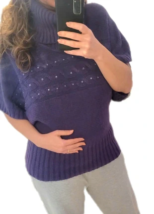 Bellissimo maglione maniche corte pipistrello / Pull hiver femme, marke: Vintage Chic, zustand: Sehr gut, größe: L / 40 / 12, 5,00 €, 5,95 € inklusive Vinted-Käuferschutz