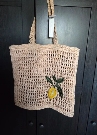 Accessorize Ladies Womens Ratten Straw Shopper with Lemon Detail Large Beach Bag Ideal for Holidays, brand: Accessorize, condition: New with tags, £12.00, £13.30 includes Buyer Protection