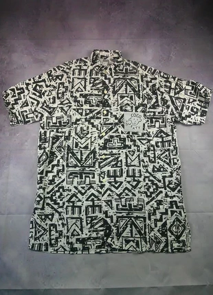 Coco By Sweaty Shirt Vintage 80s Made in France Viscose Rock Fun Surf Art Chemise Graff, marca: sweaty, estado: Muito bom, tamanho: XL, €30.90, €33.15 inclui Proteção do Comprador Pro