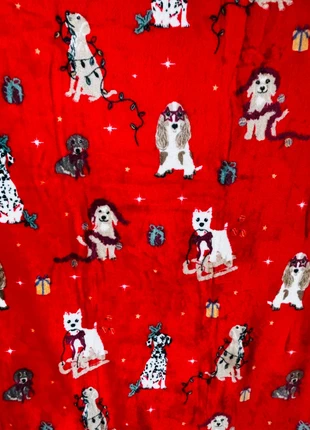 🐶 Plaid rouge chiens de Noël – Esprit Ralph Lauren, staat: Heel goed, € 16,00, € 17,50 inclusief Kopersbescherming