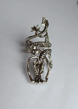 Bague Couleur Argent à Motif de Dragon Chinois, condition: New without tags, size: 21 mm Ø, €3.90, €4.80 includes Buyer Protection