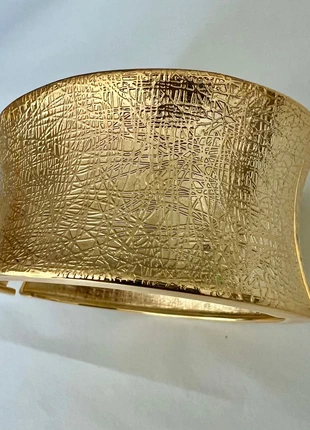Goud kleurige vintage brede bangle armband, merk: Vintage Supply, staat: Nieuw zonder prijskaartje, € 29,95, € 32,15 inclusief Kopersbescherming