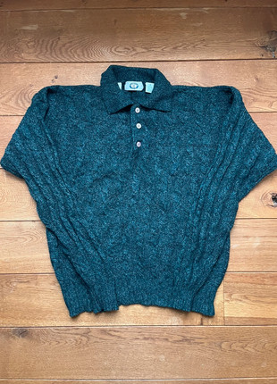 Pull avec col polo vintage Harbour club 100% pure laine vert - Taille M, brand: Vintage Dressing, condition: Very good, size: M, 15.00 €, 16.45 € includes Buyer Protection Pro