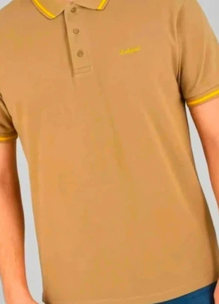 Polo Chevignon camel à liseré jaune – Taille XL - 100 % coton piqué, marca: Chevignon, estado: Bom, tamanho: XL, €9.00, €10.15 inclui Proteção do Comprador
