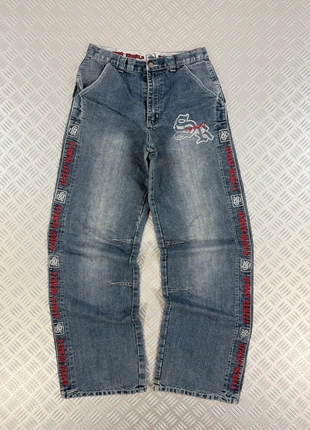 Y2k baggy jeans Jnco fit 2000s street rebels embroidered skater style, marque: JNCO, état: Très bon état, taille: S, 54,90 €, 58,35 € Protection acheteurs incluse