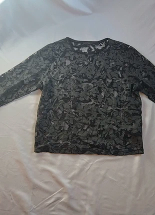COS Women's Sheer Burnout Long Sleeve Top Cotton Black – Size XS, brand: COS, condition: Very good, size: XS / 6, £8.80, £9.94 includes Buyer Protection Pro
