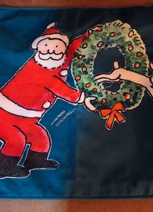 Kussenhoes Kerstmis kerstman en konijn, marque: merkloos, état: Neuf sans étiquette, 2,50 €, 3,33 € Protection acheteurs incluse