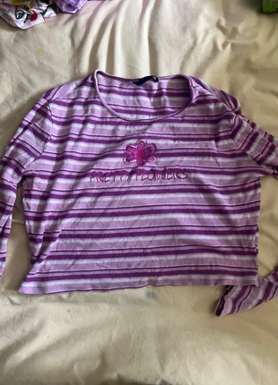 Purple striped crop top  Size/M, brand: Shein, condition: Very good, size: M / 10, £5.00, £5.95 includes Buyer Protection