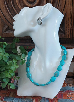 Collier de turquoises vintage, marque: Argent, état: Très bon état, 27,00 €, 29,05 € Protection acheteurs incluse