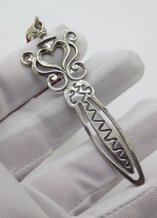 Segnalibro Vintage con Nappina Rossa in Argento Massiccio 800 Fatta in Toscana Anni 80/90, brand: Argento, condition: Very good, €39.89, €42.58 includes Buyer Protection Pro