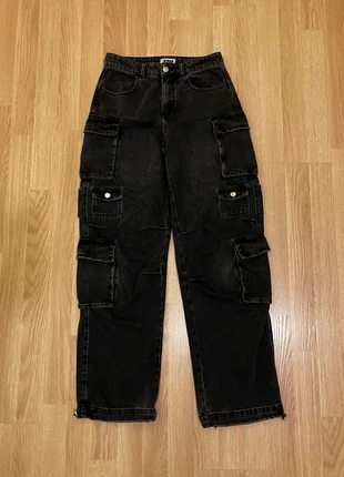 Cargo Jeans neri di Tally Weijl, taglia EUR 34, marca: Tally Weijl, estado: Muy bueno, tamaño: XS / 34 / 6, 6,00 €, 7,00 € Protección al comprador incluida