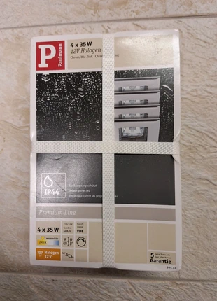 4 spots halogène carrés 12V-35W Paulmann alliage d'aluminium brillant Neufs, marque: Paulmann, état: Neuf avec étiquette, 23,00 €, 24,85 € Protection acheteurs incluse