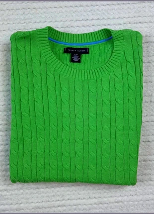 Sweat/Pull Tommy Hilfiger Vert / Torsadé/ Col Rond manche courte / Logo brodé / Taille S Femme, marque: Tommy Hilfiger, état: Très bon état, taille: S / 36 / 8, 27,50 €, 29,58 € Protection acheteurs incluse