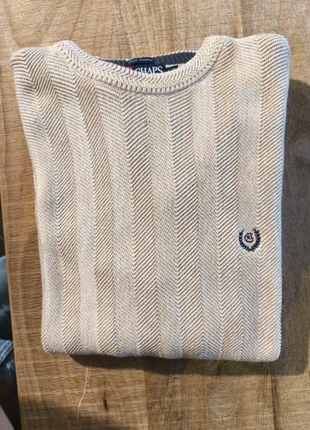 Pull CHAPS Ralph Lauren Vintage - 100% Coton - Motif Chevron Beige - Taille L, marke: Chaps Ralph Lauren, zustand: Sehr gut, größe: L, 40,00 €, 42,70 € beinhaltet Vinted-Käuferschutz Pro