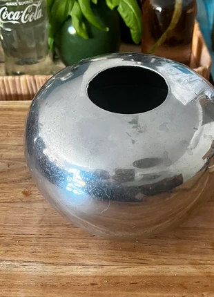 Objet déco sphere - metal lourd - pressé papier - soliflore chrome, état: Bon état, 13,00 €, 14,35 € Protection acheteurs incluse