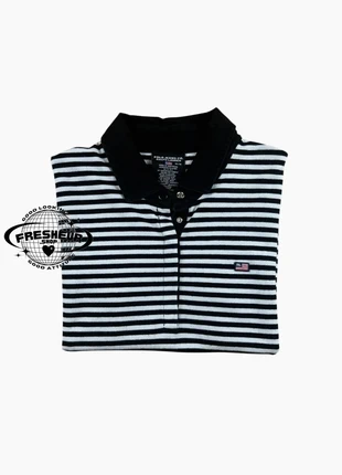 Polo Ralph Lauren Brodé Rayé Vintage Style Noir & Blanc - M (C61), marque: Ralph Lauren, état: Très bon état, taille: M / 38 / 10, 19,00 €, 20,65 € Protection acheteurs (Pro) incluse