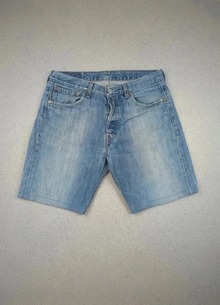 Short en jean coupe droite taille mi-haute | Levi’s 501 | Bleu clair | W33 L32 Homme, brand: Levi's, condizioni: Ottime, taglia: IT 42 | W33, €10.00, €11.20 include la Protezione acquisti Pro