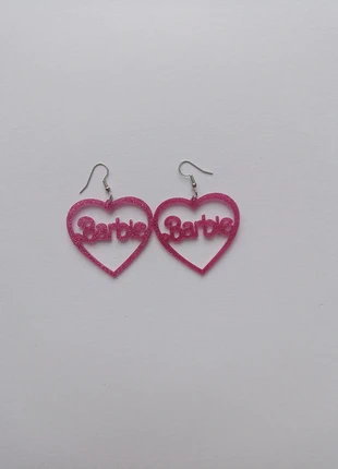 Boucles d'oreilles lila rose paillettes Barbie neuves, brand: Barbie, condition: New without tags, €5.00, €5.95 includes Buyer Protection