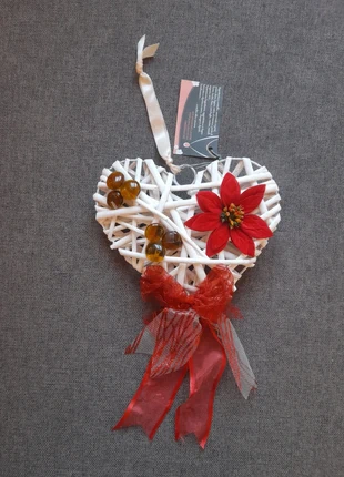 Ghirlanda Natalizia a cuore con stella di Natale. Fatta a mano, marca: Handmade, estado: Novo com etiquetas, €10.00, €11.20 inclui Proteção do Comprador