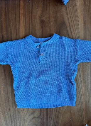 Blauer Strickpulover, marke: H&M, zustand: Sehr gut, größe: 3-6 Monate / 62, 3,00 €, 3,85 € inklusive Vinted-Käuferschutz