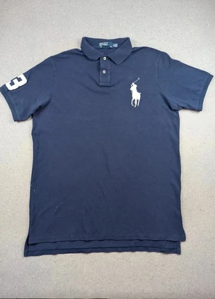 Polo avec gros logo brodé Ralph Lauren | Bleu marine | XL Homme | 100% coton, merk: Ralph Lauren, staat: Goed, maat: XL, € 12,00, € 13,30 inclusief Kopersbescherming Pro