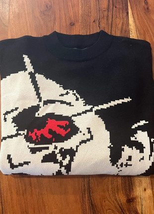 SweatShirt Gothique Y2K Sweat Visage Cible oeil Homme Coupe Droite Noir Blanc Unique M, marca: Vintage Dressing, estado: Muito bom, tamanho: M, €22.60, €24.43 inclui Proteção do Comprador Pro