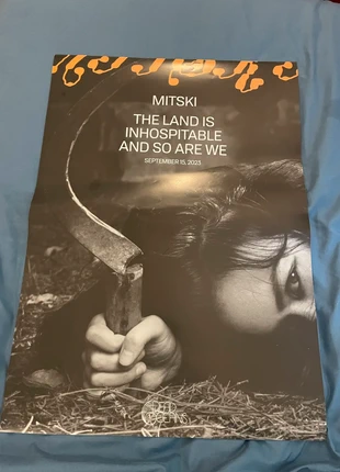 Mitski ‘the land is inhospitable and so are we’ promo poster, brand: Artist Merch, condition: Very good, £25.00, £26.95 includes Buyer Protection