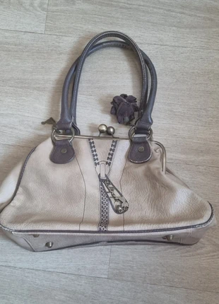 Sac à main Lollipops en cuir bicolore beige et marron, brand: Lollipop, condition: Good, €15.00, €16.45 includes Buyer Protection