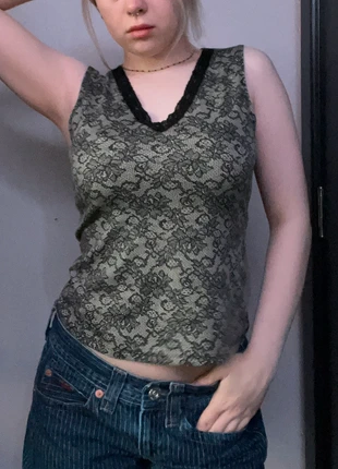 vintage y2k lace patterned top, brand: Vintage Dressing, condition: Good, size: M / 10, £16.00, £17.50 includes Buyer Protection