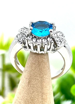 Jolie bague T52 pierre bleue intense, staat: Heel goed, maat: 53.1 mm / 16.9 mm Ø, € 10,00, € 11,20 inclusief Kopersbescherming Pro