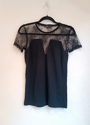 Tshirt noir dentelle sexy Maje, brand: Maje, condition: Very good, size: M / 38 / 10, €22.00, €23.80 includes Buyer Protection Pro