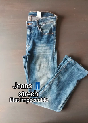 Jeans 👖 stretch (état impeccable), merk: H&M, staat: Heel goed, maat: XL / 42 / 14, € 16,00, € 17,50 inclusief Kopersbescherming