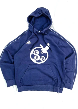 Adidas fútbol hoodie retro embroidered CF Valdebebas navy blue M, marque: adidas, état: Très bon état, taille: M, 24,95 €, 26,90 € Protection acheteurs incluse