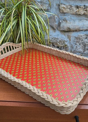 Plateau en osier - vintage, marque: Vintage, état: Bon état, 12,00 €, 13,30 € Protection acheteurs (Pro) incluse