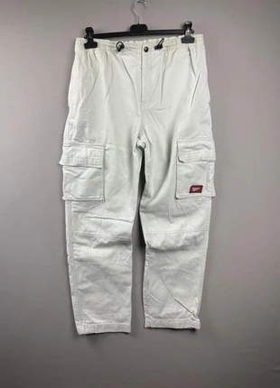 Pant_Pantalon Baggy Cargo Reebok Vintage avec taille et cheville réglable Couleur blanc cassé (M), brand: Reebok, condition: Very good, size: M, €25.00, €26.95 includes Buyer Protection