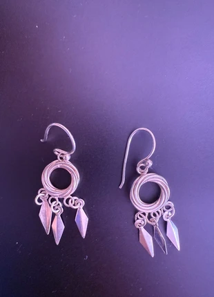 Sterling Silver Dangle Earrings – Boho Tribal Style, 925 Marked, brand: Source Unknown, condition: Very good, €15.00, €16.45 includes Buyer Protection