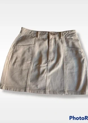 High waisted beige skirt, marca: Basics, estado: Muito bom, tamanho: L / 40 / 12, €5.00, €5.95 inclui Proteção do Comprador